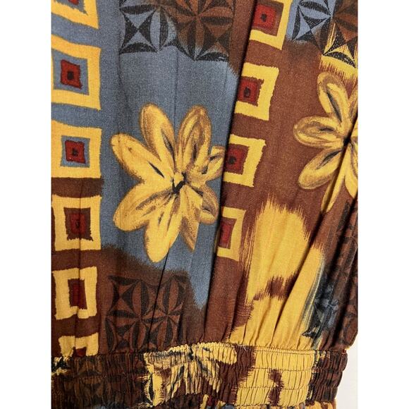 Vintage 80's DPS Petite Shorts Romper Playsuit Sz SM Brown,Tan,Black - Picture 9 of 9